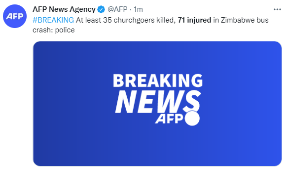 津巴布韋一公交車(chē)發(fā)生事故 至少35人死亡71人受傷